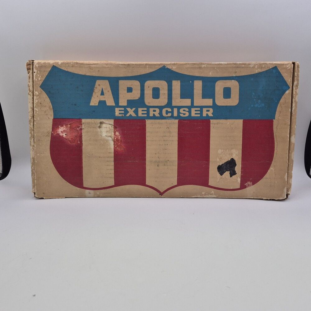 Vintage Apollo Exerciser Aerokinetic Home Gym Kit Blue Manual 70s